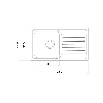 Мойка кухонная IDDIS Sound SND78SDi77 78х44см сатин