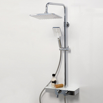 Душевая система WASSERKRAFT A11301 Thermo бежевый/хром