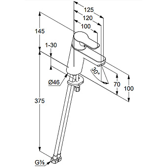 Смеситель для раковины KLUDI Pure Easy 370289165 белый/хром