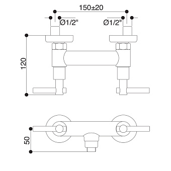 Смеситель для душа Bongio T Lever 31523CR00 хром