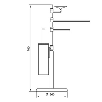 Напольная стойка Bongio T Mix 30053OR00 золотой