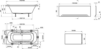 Ванна акриловая RAVAK CAMPANULA II CB21000000 180х80см встраиваемая