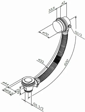 Слив-перелив AM-PM Gem W90A-000-OflB