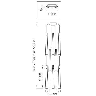 Светильник подвесной Lightstar Punto 807083 25Вт G9