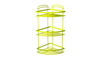 Полка в ванную угловая FIXSEN Green FX-850G-3 3-ярусная 22,5х22,5см зелёный