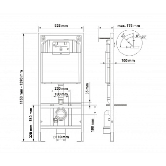 Инсталляция с унитазом BERGES NOVUM 043272