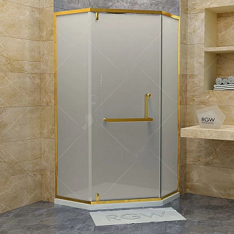 Угловое ограждение RGW Hotel HO-084G 195х100см стекло матовое-сатинат