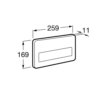 Панель смыва ROCA Duplo 7.8900.9.710.4 хром