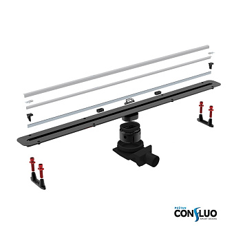 Щелевой душевой трап Pestan Confluo Slim Line 550 64,8х11,6см горизонтальный сток