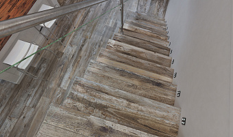 Плитка для ступеней ESTIMA Spanish Wood Steptrade/SP01_NR/30x120x10 бежевый 120х30см 0,36кв.м. матовая