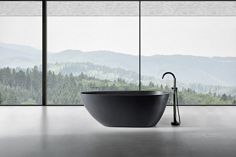 Ванна каменная Abber Dortmund AM9911B 170х75см отдельностоящая