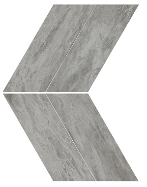 Декор Atlas Concord Италия MARVEL STONE AS1U Stone Bardiglio Grey Chevron Lappato 22,5х22,9см 0,31кв.м.