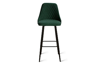 Барный стул AERO 43х49х104см велюр/сталь Dark Green