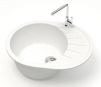 Мойка кухонная Azario Light CS00079918 57,5х44см белый