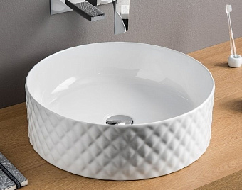 Раковина накладная ArtCeram ROMBO OSL009 01 00 44х44см