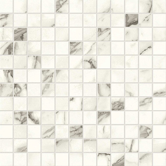 Керамическая мозаика Atlas Concord Италия Marvel Shine A425 Statuario Supremo Mosaico Lapp 30х30см 0,9кв.м.