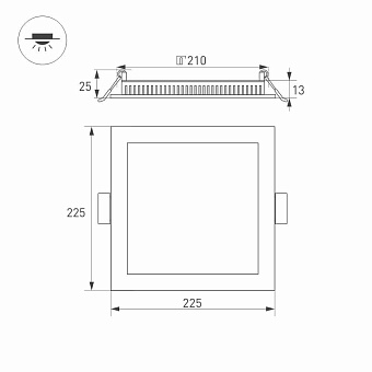 Светильник точечный встраиваемый Arlight DL 020135 21Вт LED
