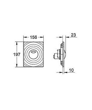 Панель смыва GROHE Surf 38861000 хром