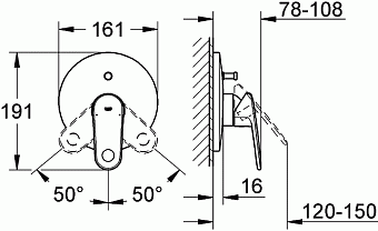 Смеситель для ванны GROHE Europlus New 19536002 хром