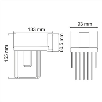 Держатель освежителя WASSERKRAFT Lopau K-6000 K-6045 хром