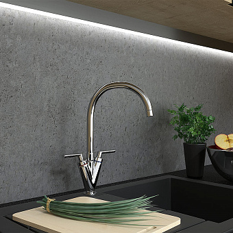 Смеситель для кухни Paini Neptune 64CR572NPKM высокий излив хром
