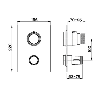 Смеситель для душа Cisal Less LS01850321 хром