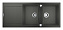 Мойка кухонная GROHE K500 31647AT0 116х50см серый