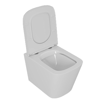 Унитаз подвесной D&K Quadro DT1516016 безободковый с микролифтом