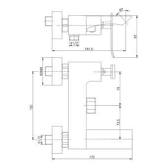 Смеситель для ванны LEMARK Contest LM5814CW белый/хром