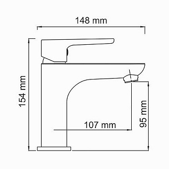 Смеситель для раковины WASSERKRAFT Leine 3504 хром