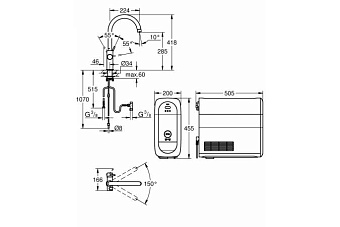 Смеситель для кухни GROHE Blue Home 31455000 высокий излив хром