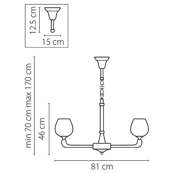 Люстра подвесная Lightstar Delta 706082 40Вт 8 лампочек E14
