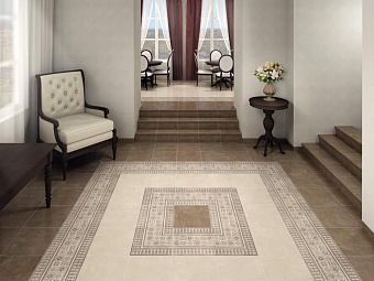 Плитка для ступеней KERAMA MARAZZI Фаральони SG158200R\GR коричневый 40,2х34см 0,137кв.м. матовая