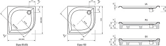 Душевой поддон RAVAK Elipso A224401410 80х80см