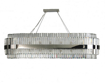 Люстра подвесная Newport 10240 10242/120 oval nickel 1760Вт 44 лампочек Е14
