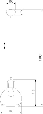 Светильник подвесной TK Lighting Mango 588 60Вт E27