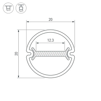 Профиль для светодиодной ленты Arlight 039218 2000мм серебро