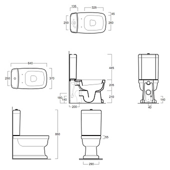 Чаша напольная SIMAS EL07bi