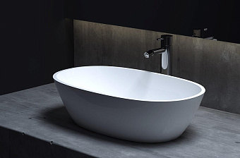 Раковина накладная SALINI CALLISTA 1101206SM S-Stone матовая 56х56,5см