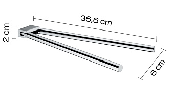 Полотенцедержатель Gedy Canarie A223(13) хром 36,6см