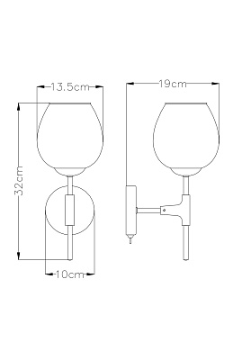 Светильник настенный Arte Lamp YUKA A4103AP-1GO 40Вт E27