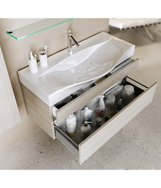 Тумба с раковиной AQWELLA Bergamo Ber.01.10/W 50,5х100х51см