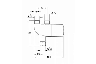 Смеситель для раковины GROHE Grohtherm Micro 34487000 хром