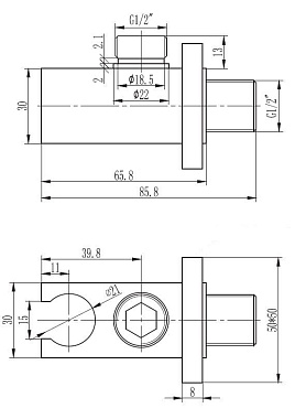 Шланговое подключение с держателем ESKO SH805Q