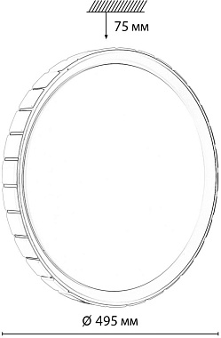 Светильник настенно-потолочный Sonex KUPI SILVER 7696/EL 70Вт LED