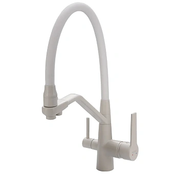 Смеситель для кухни Maxonor MN4460-8 гибкий излив белый