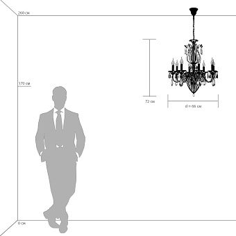 Люстра подвесная Lightstar Schon 790112 60Вт 11 лампочек E14