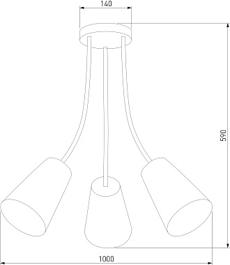 Светильник потолочный TK Lighting Wire 1711 60Вт E27