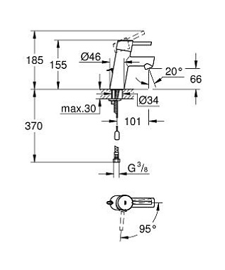 Смеситель для раковины GROHE Concetto 2338110E хром