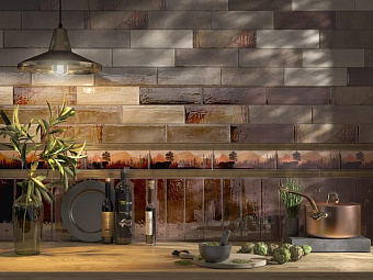 Настенная плитка KERAMA MARAZZI 9044 синий глянцевый 28,5х8,5см 1,07кв.м. глянцевая